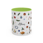 Athens Christmas Mug | Watercolor City Souvenir, Travel Gift (11oz/15oz)
