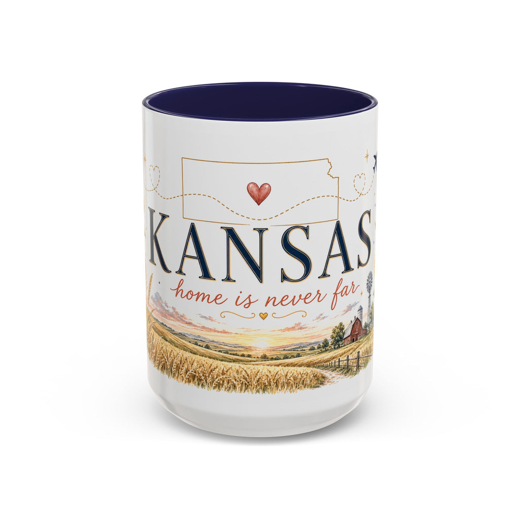 Kansas Home State Mug | Sunflower Prairie Landscape Coffee Cup