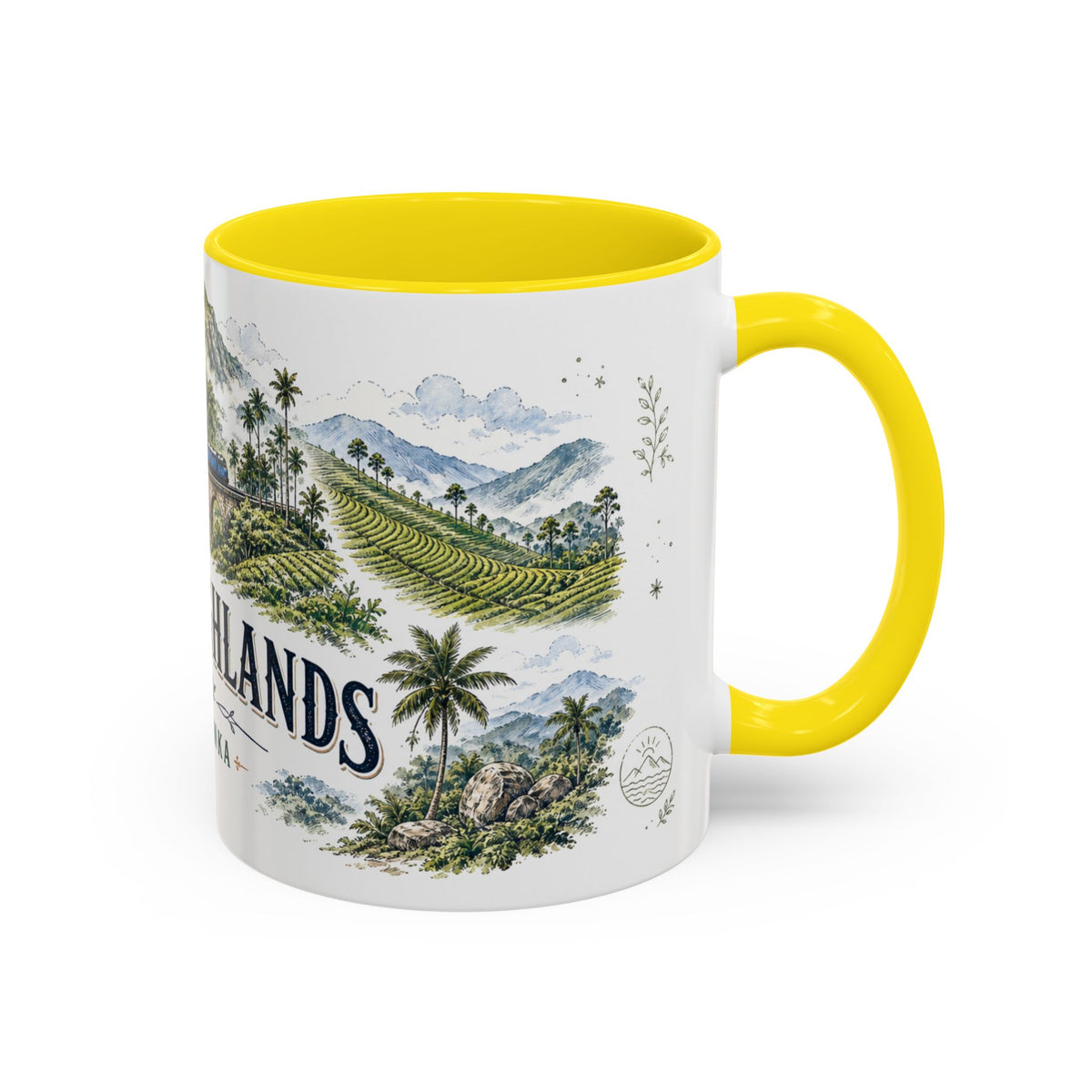 Ella Highlands Mug, Sri Lanka Travel Souvenir, Bucket List Gift, Accent Ceramic Coffee Mug 11oz 15oz