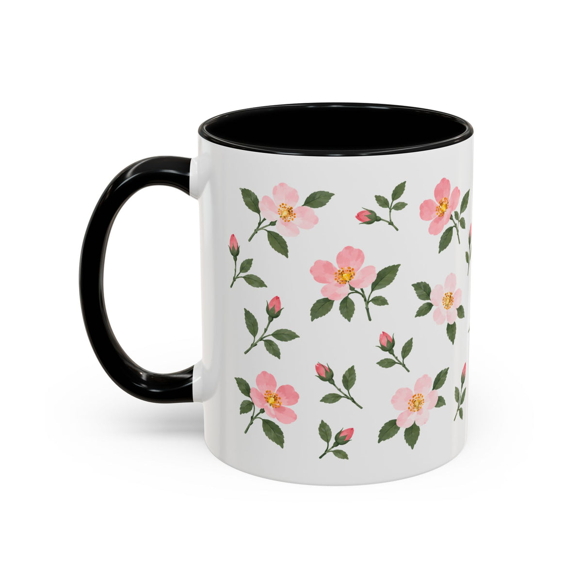 Iowa Wild Rose Mug, State Flower Floral Coffee Cup, 11oz Botanical Gift