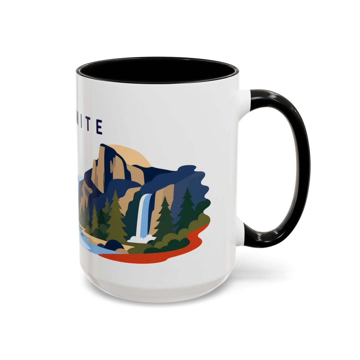 Yosemite Coffee Mug | Travel Destination Souvenir Gift | Accent Color Ceramic 11oz 15oz