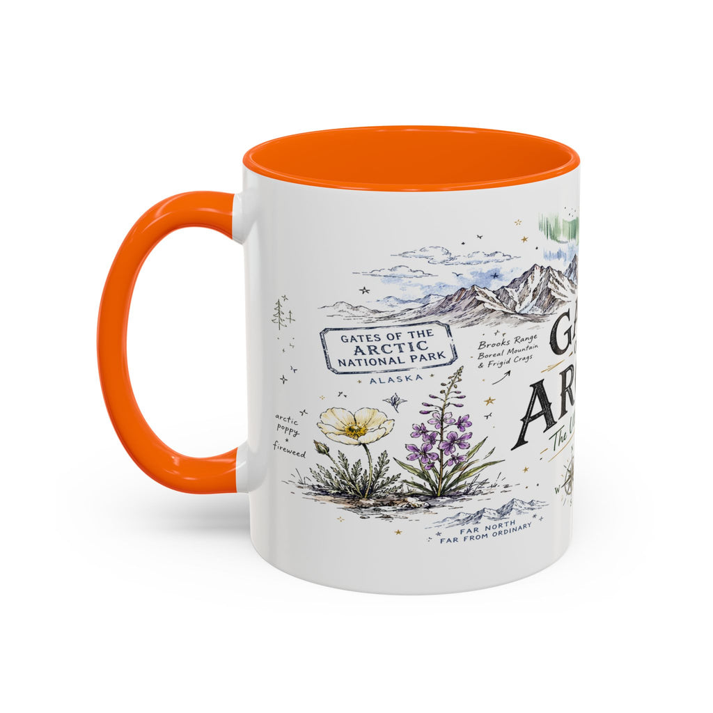 Gates of the Arctic National Park Coffee Mug | Alaska Arctic Wilderness Gift | Accent Color Ceramic 11oz 15oz