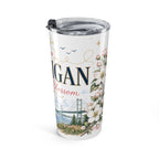 Michigan State Flower 20oz Tumbler | Apple Blossom Botanical State Flower Gift | Insulated Stainless Steel Travel Cup