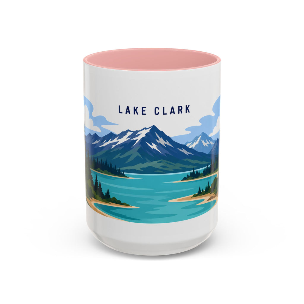 Lake Clark National Park Coffee Mug | Solid Color Block Park Souvenir | 11oz 15oz Accent Mug