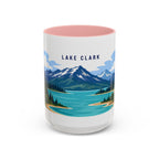 Lake Clark National Park Coffee Mug | Solid Color Block Park Souvenir | 11oz 15oz Accent Mug