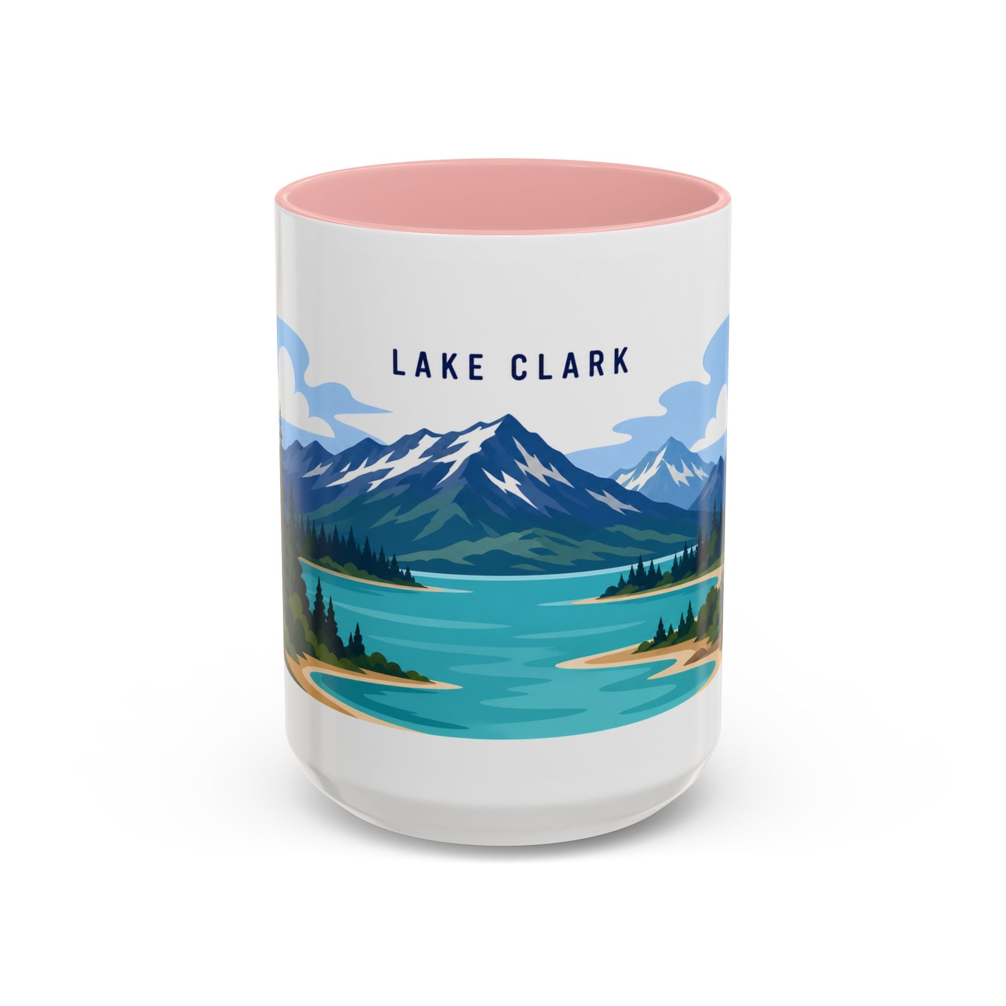 Lake Clark National Park Coffee Mug | Solid Color Block Park Souvenir | 11oz 15oz Accent Mug
