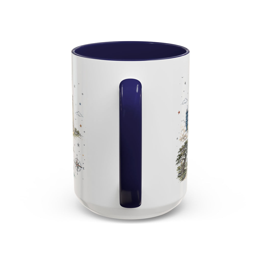 Houston Coffee Mug | Texas Souvenir City Gift | Accent Color Ceramic 11oz 15oz