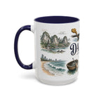 Da Nang Coffee Mug | Vietnam Travel Souvenir | Vintage Illustrated City Gift | 11 oz 15 oz Accent Mug