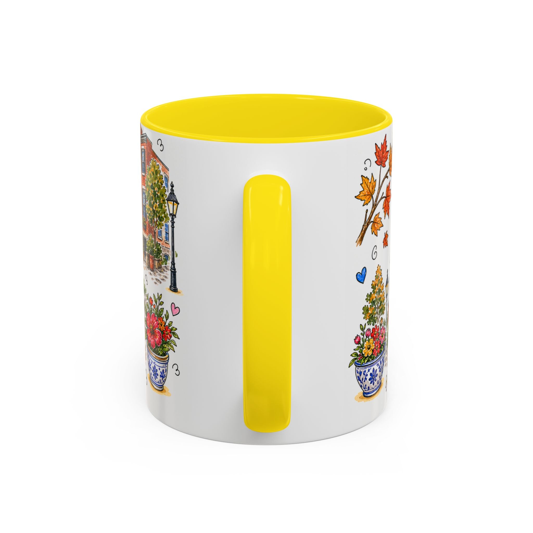 Boston Illustrated Travel Mug | City Souvenir Accent Coffee Mug | 11oz 15oz Ceramic Cup