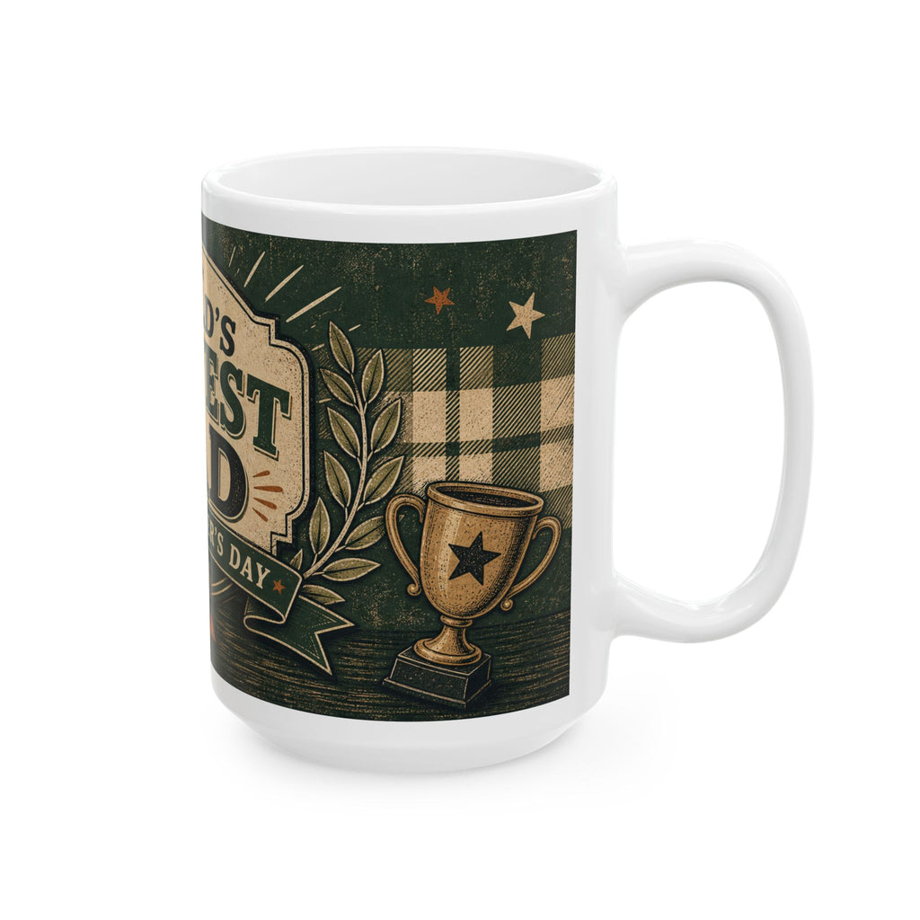 World's Okayest Dad Father's Day Coffee Mug | Dad Gift | Ceramic 11oz 15oz Cup