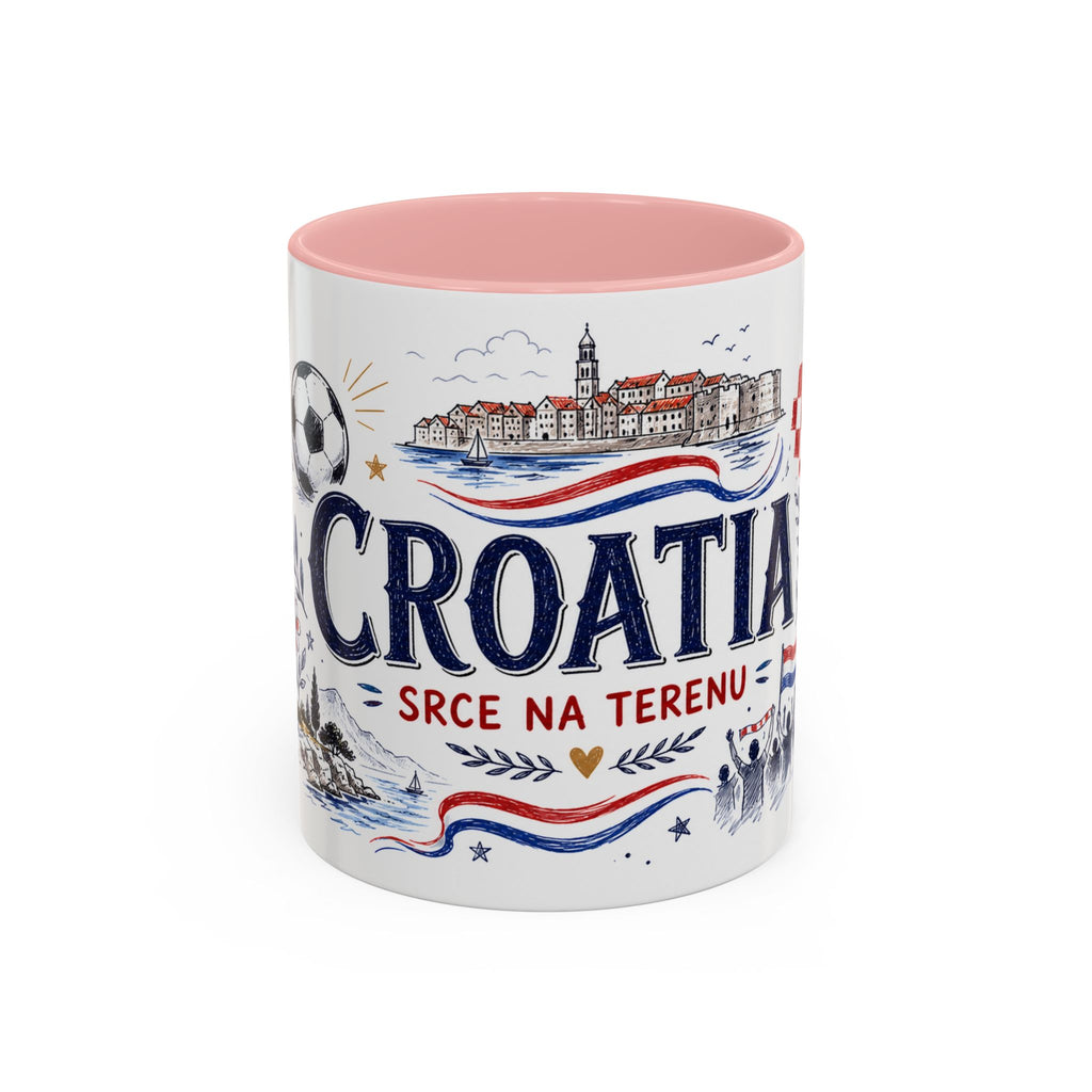 Croatia Soccer Coffee Mug | World Cup Fan Gift | Accent Color Ceramic 11oz 15oz Match Day Cup