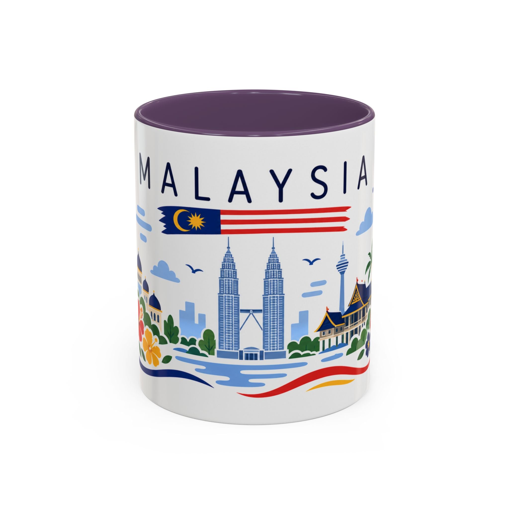 Malaysia Coffee Mug | Travel Souvenir Accent Mug | Country Gift Ceramic Cup 11oz 15oz