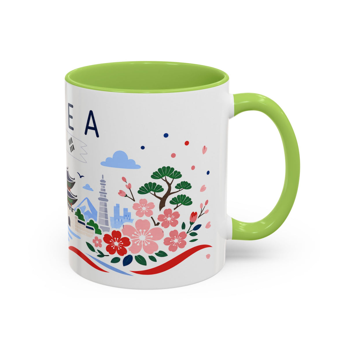 South Korea Coffee Mug | Travel Souvenir Accent Mug | Country Gift Ceramic Cup 11oz 15oz