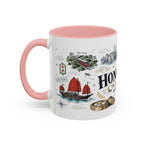 Hong Kong Coffee Mug | Asia Souvenir Travel Gift | Accent Color Ceramic 11oz 15oz