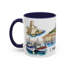 Marseille Illustrated Travel Mug | City Souvenir Accent Coffee Mug | 11oz 15oz Ceramic Cup