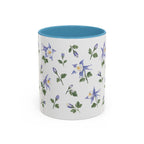 Colorado Rocky Mountain columbine Mug, State Flower Floral Coffee Cup, 11oz Botanical Gift