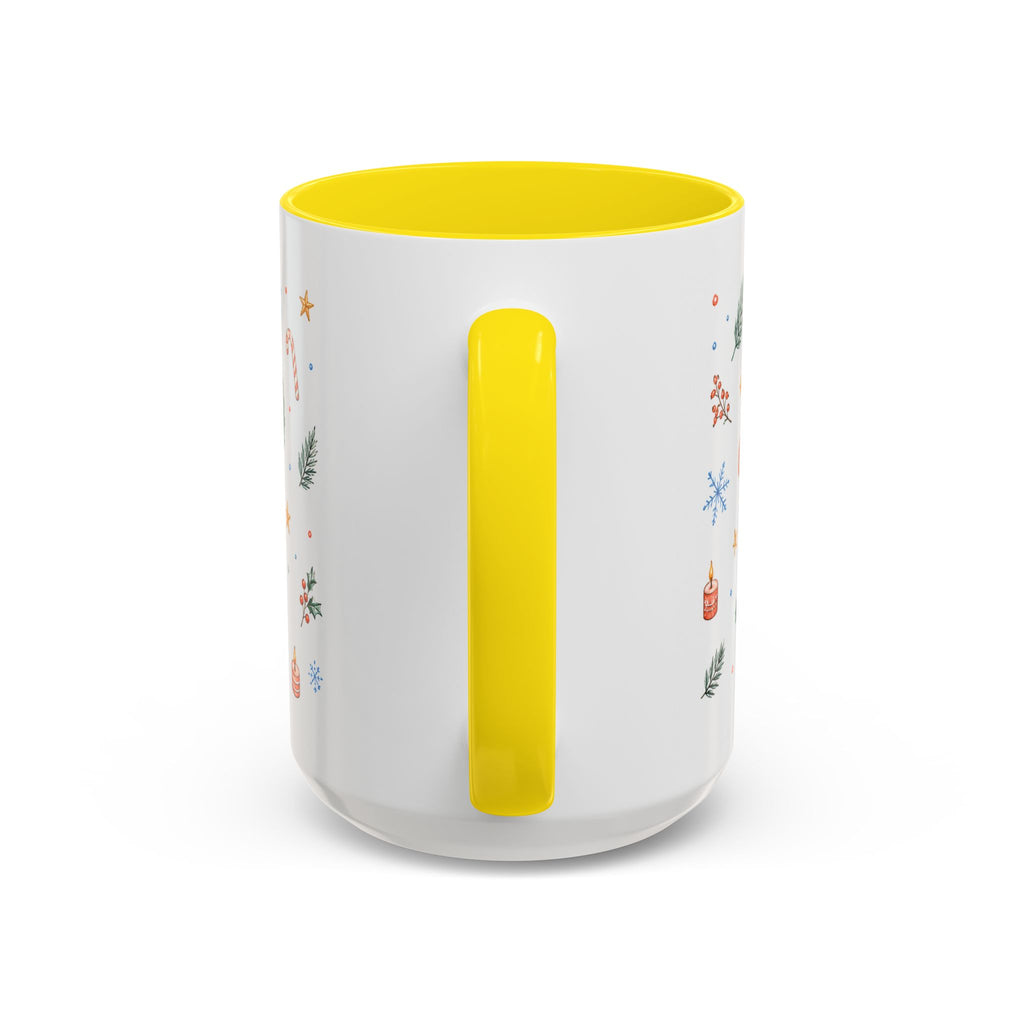 Christmas Mug | Watercolor Tree Gifts Wreath Holiday Cup | Accent Coffee Mug 11oz 15oz