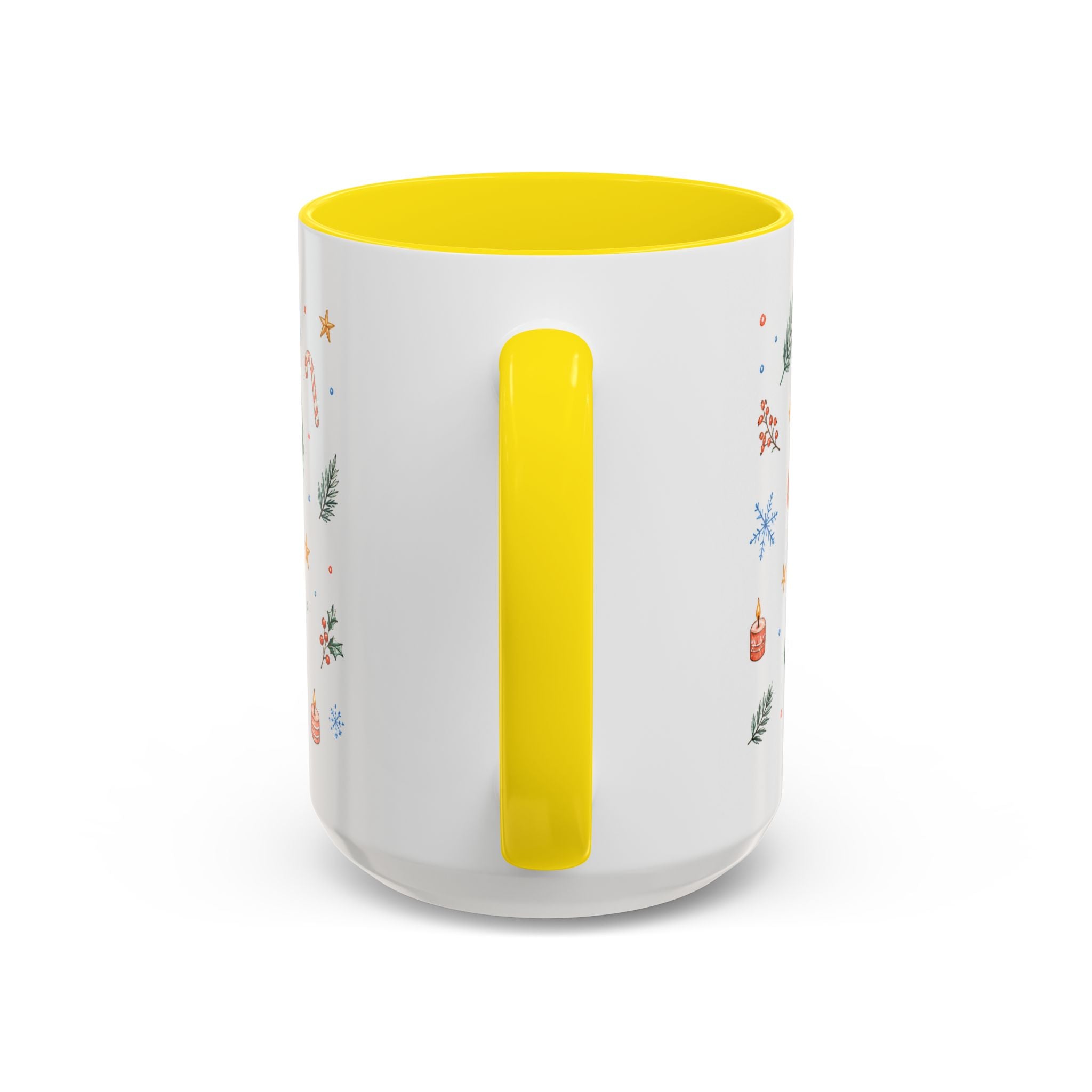 Christmas Mug | Watercolor Tree Gifts Wreath Holiday Cup | Accent Coffee Mug 11oz 15oz
