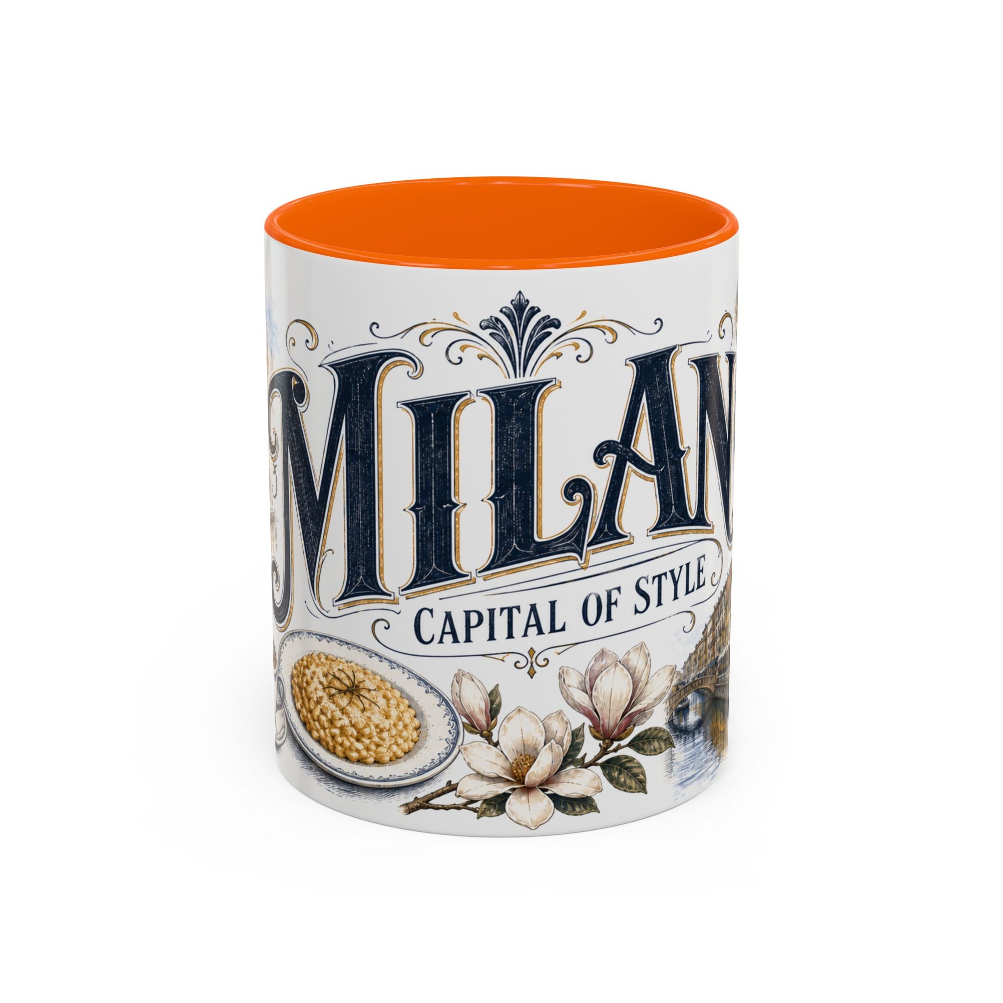 Milan Coffee Mug | Italy Travel Souvenir | Vintage Illustrated City Gift | 11 oz 15 oz Accent Mug
