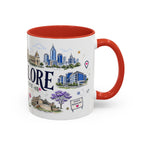 Bangalore Coffee Mug | India Souvenir Travel Gift | Accent Color Ceramic 11oz 15oz
