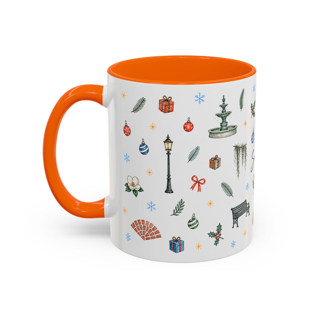 Savannah Christmas Mug | Watercolor City Souvenir, Travel Memories Cup