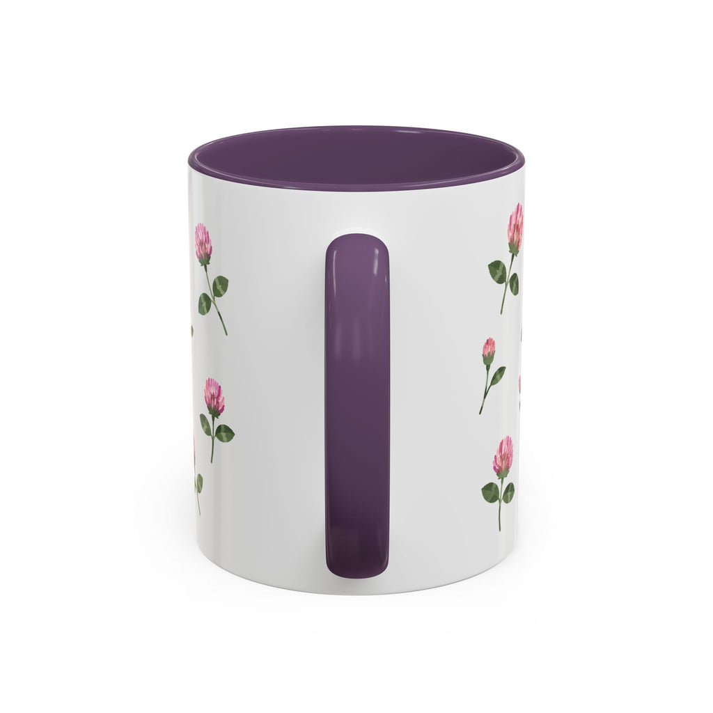 Vermont Red Clover Mug, State Flower Floral Coffee Cup, 11oz Botanical Gift