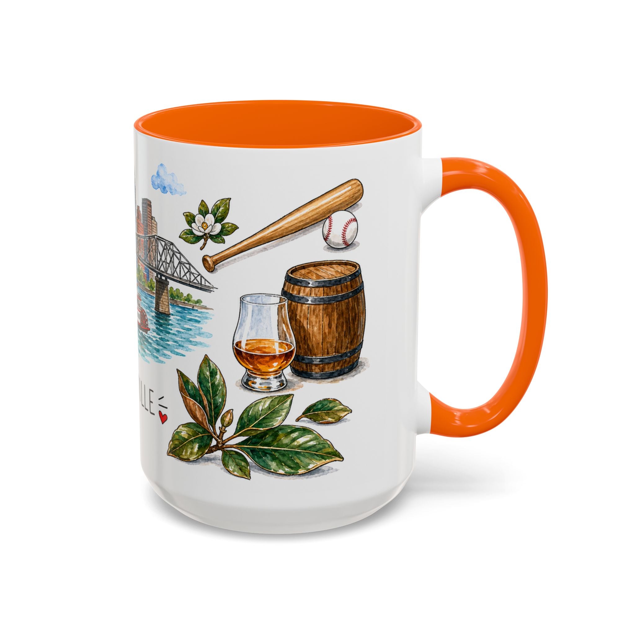 Louisville Illustrated Travel Mug | City Souvenir Accent Coffee Mug | 11oz 15oz Ceramic Cup