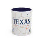 Texas State Map Mug | Bluebonnet Botanical Design, Home Reminder Coffee Cup
