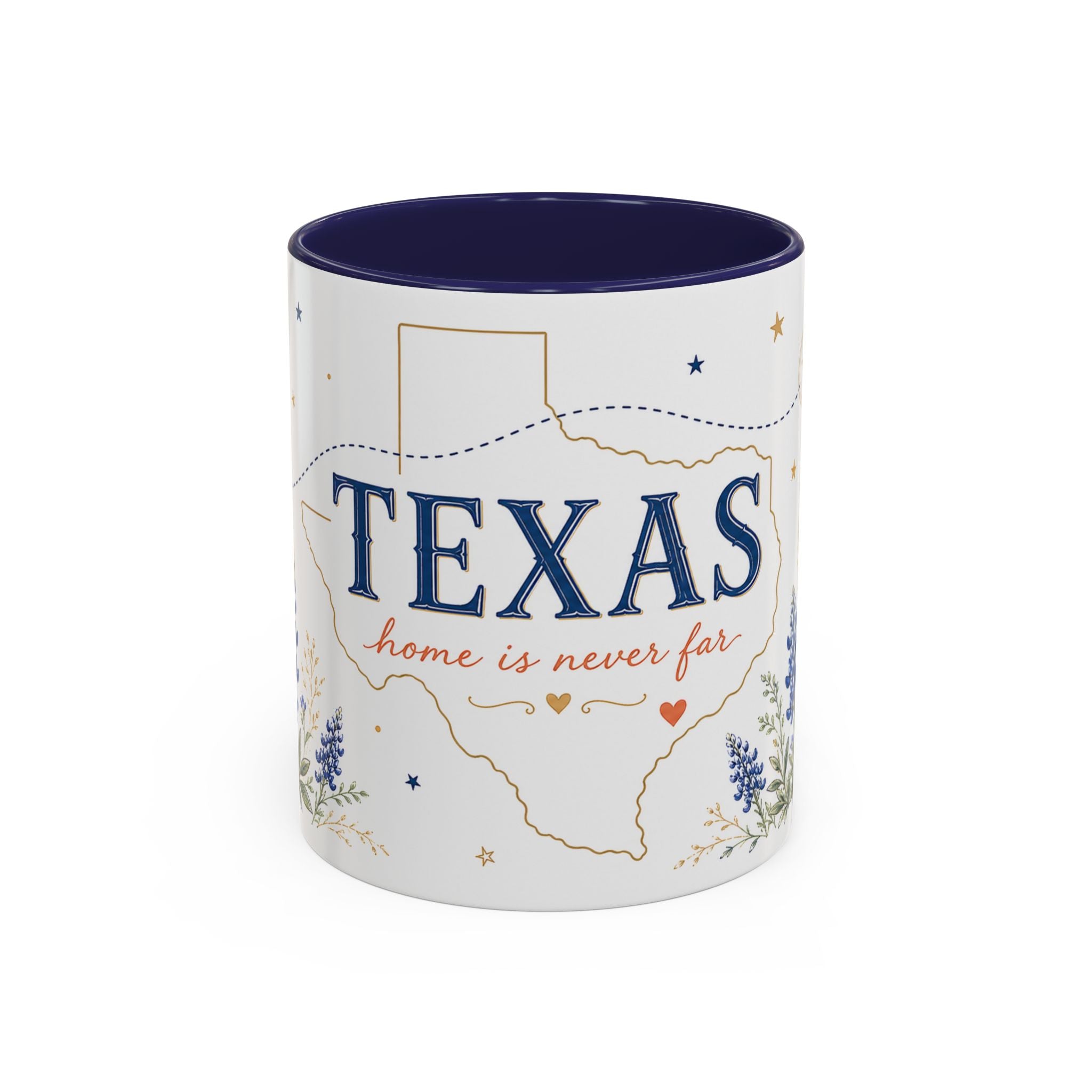 Texas State Map Mug | Bluebonnet Botanical Design, Home Reminder Coffee Cup