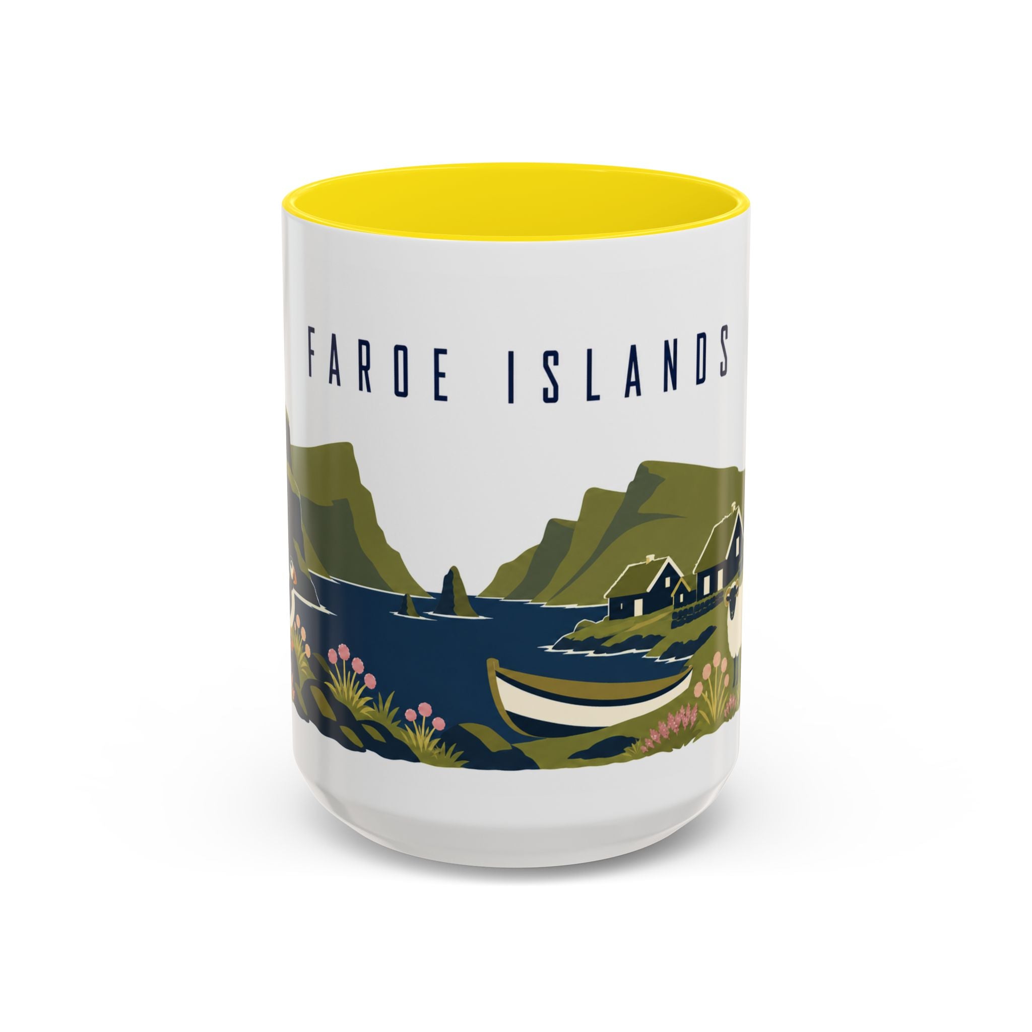 Faroe Islands Coffee Mug | Travel Souvenir Accent Mug | Country Gift Ceramic Cup 11oz 15oz