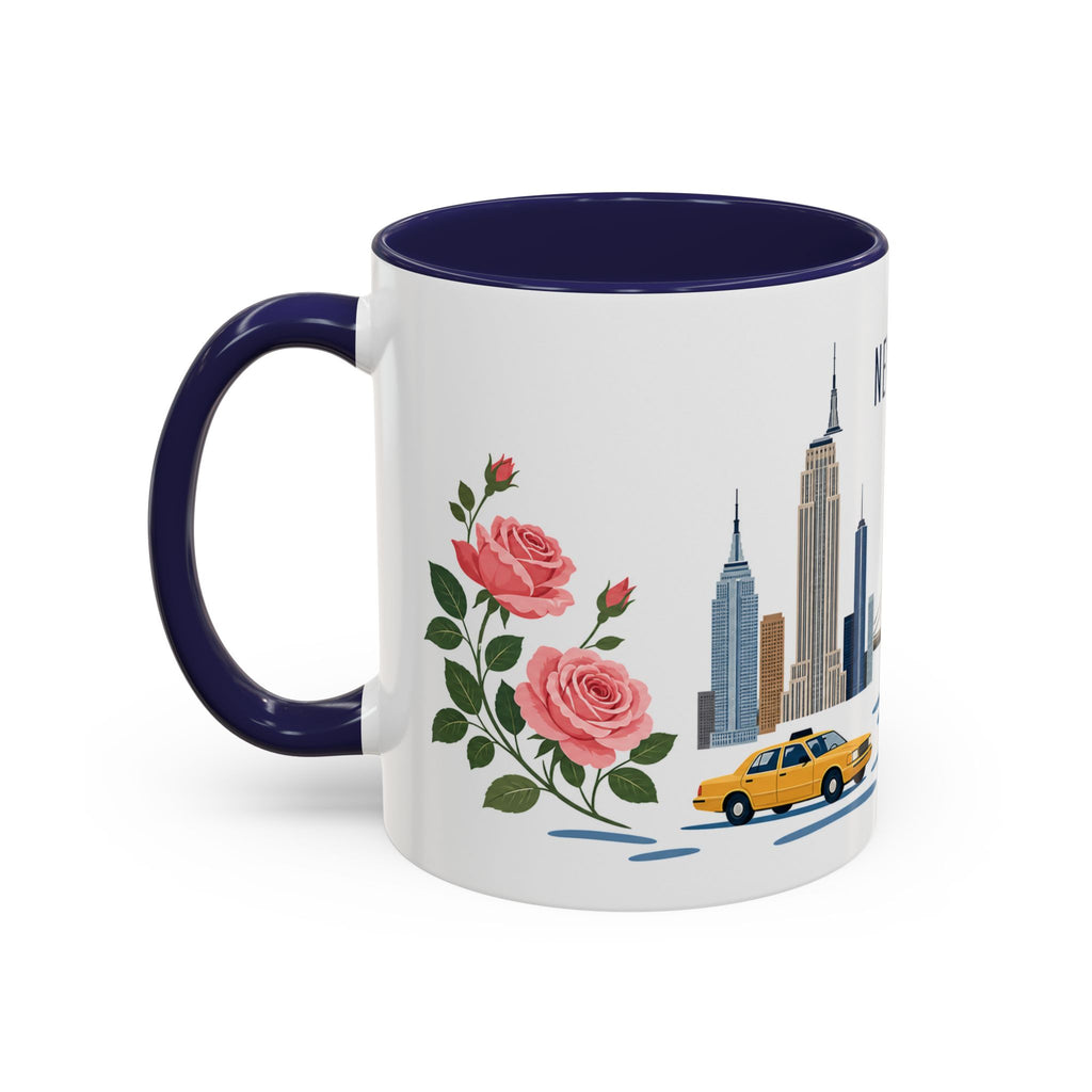 New York Coffee Mug | United States Travel Souvenir | Porcelain Decal City Gift | 11oz 15oz Accent Mug