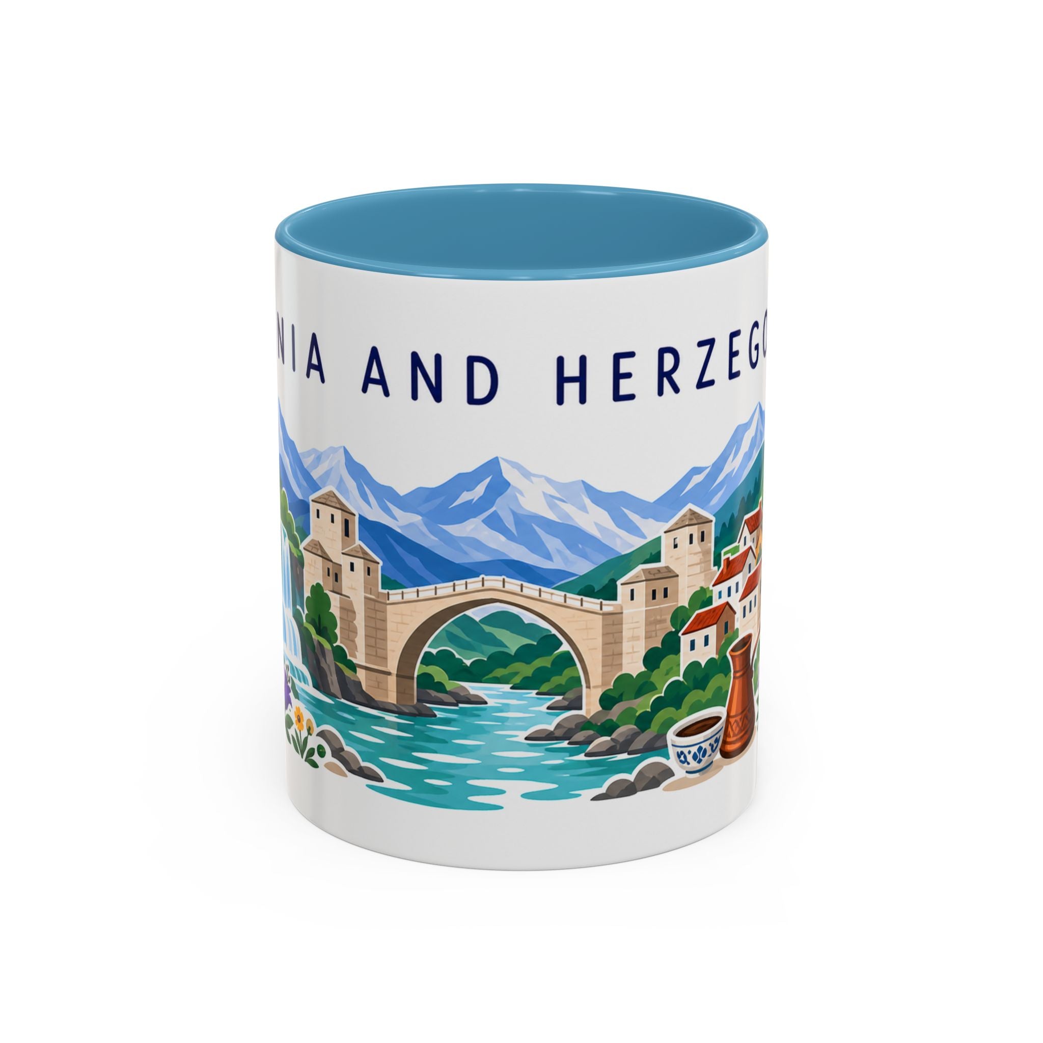 Bosnia and Herzegovina Coffee Mug | Travel Souvenir Accent Mug | Country Gift Ceramic Cup 11oz 15oz