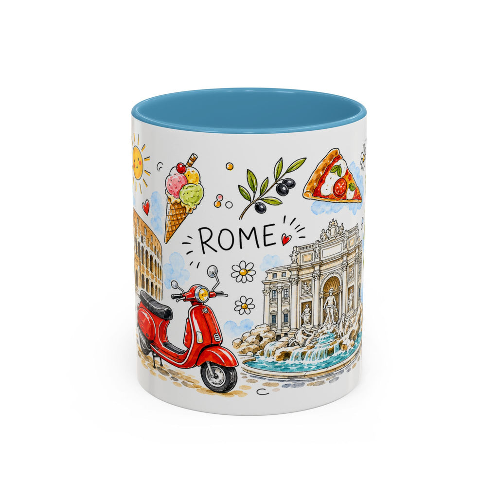 Rome Travel Mug | European City Souvenir Accent Coffee Mug | 11oz 15oz Ceramic Cup