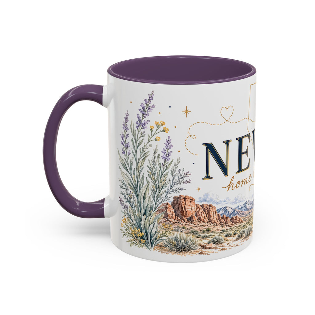 Nevada Home State Mug | Moving Away, Long Distance Friendship Gift | 11oz 15oz Accent Mug