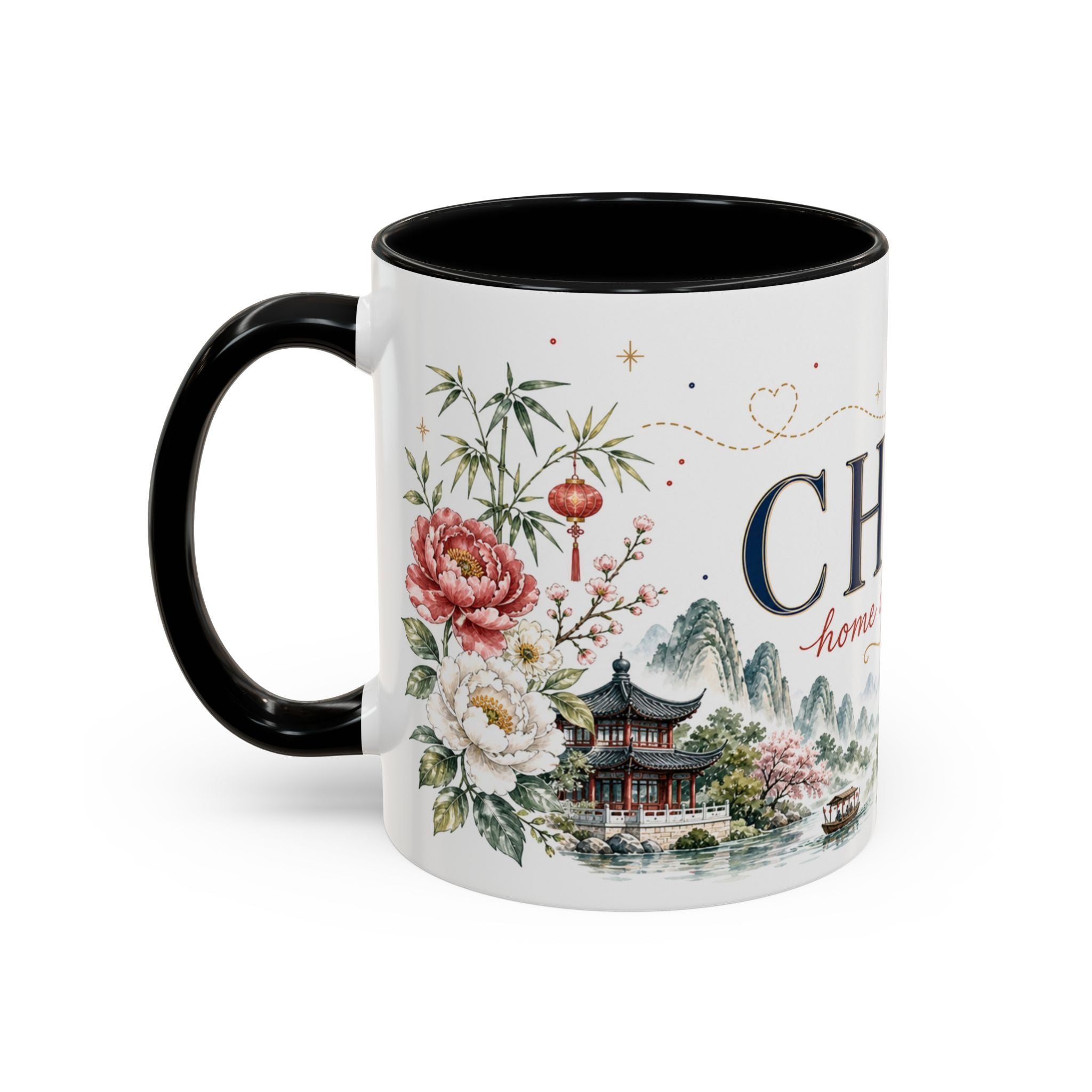 China Home Country Mug | Moving Away Gift | Long Distance Friendship | 11 oz 15 oz Accent Mug