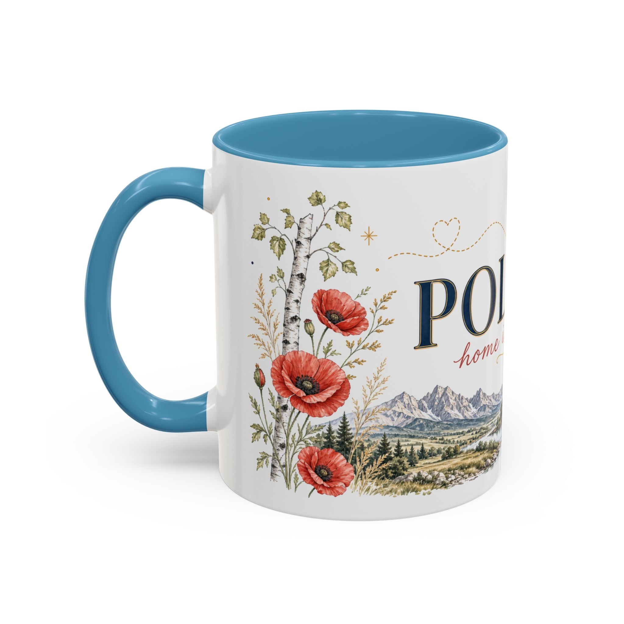 Poland Home Country Mug | Moving Away Gift | Long Distance Friendship | 11 oz 15 oz Accent Mug