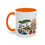 Rome Coffee Mug | Italy Travel Souvenir | Porcelain Decal City Gift | 11oz 15oz Accent Mug