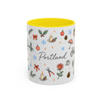 Portland Christmas Watercolor Mug | City Souvenir Coffee Cup (11oz 15oz)