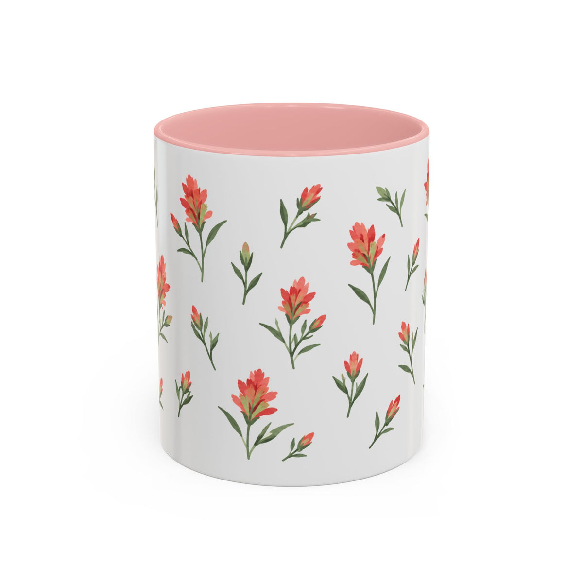 Wyoming Indian Paintbrush Mug, State Flower Floral Coffee Cup, 11oz Botanical Gift