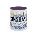 Kinshasa Coffee Mug | DR Congo Souvenir Travel Gift | Accent Color Ceramic 11oz 15oz