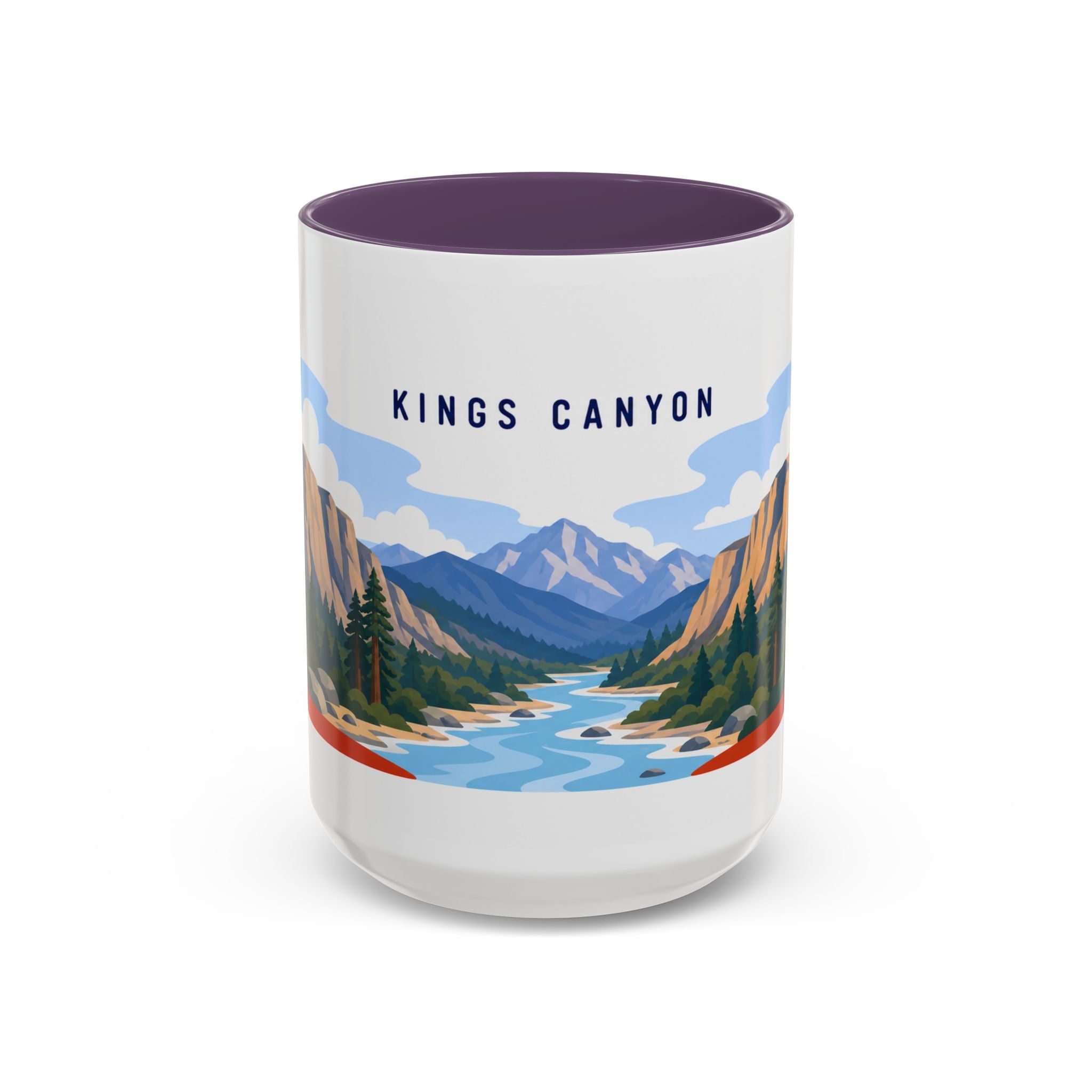 Kings Canyon National Park Coffee Mug | Solid Color Block Park Souvenir | 11oz 15oz Accent Mug