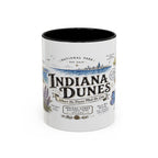 Indiana Dunes National Park Coffee Mug | Indiana Lake Michigan Beach Gift | Accent Color Ceramic 11oz 15oz