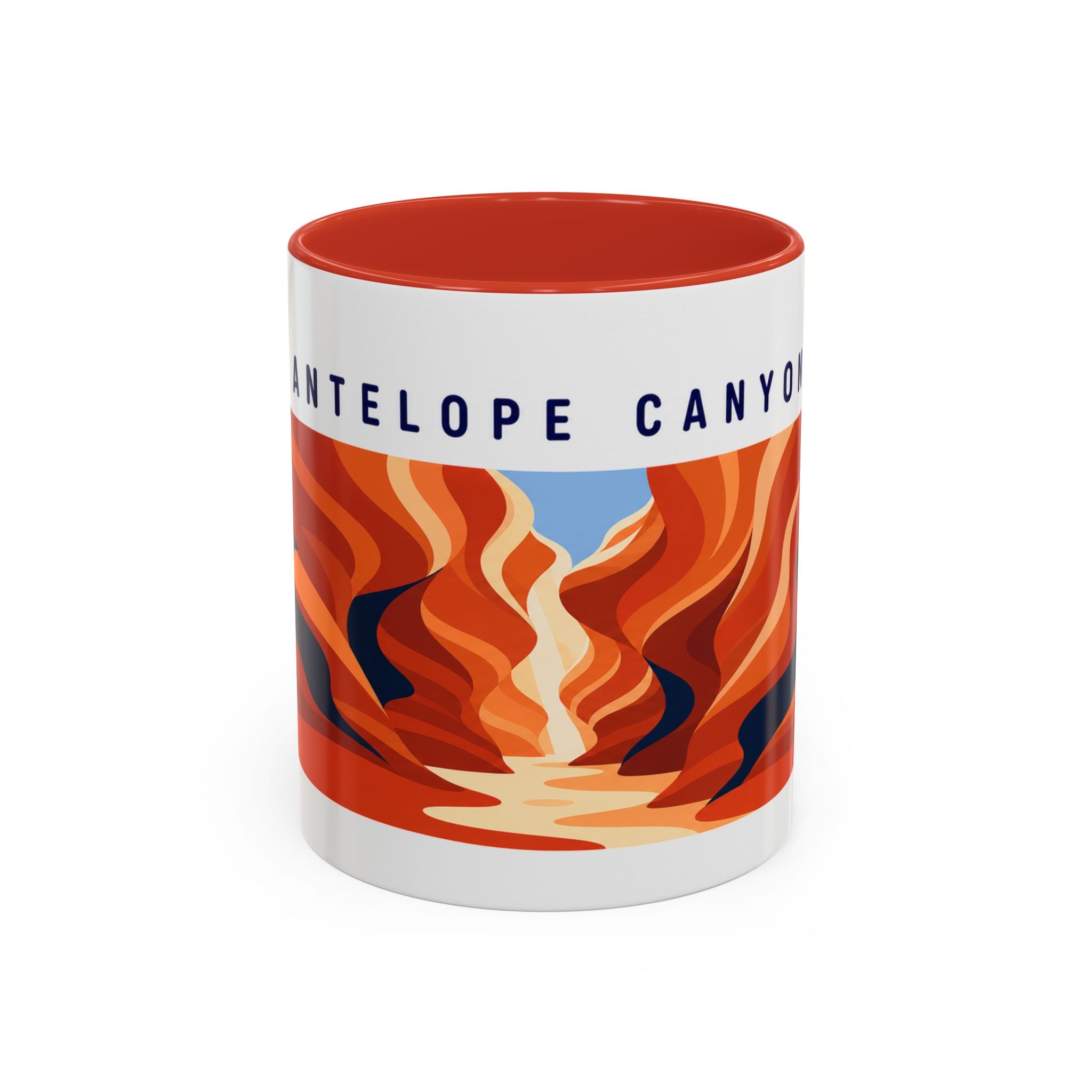 Antelope Canyon Coffee Mug | Travel Destination Souvenir Gift | Accent Color Ceramic 11oz 15oz