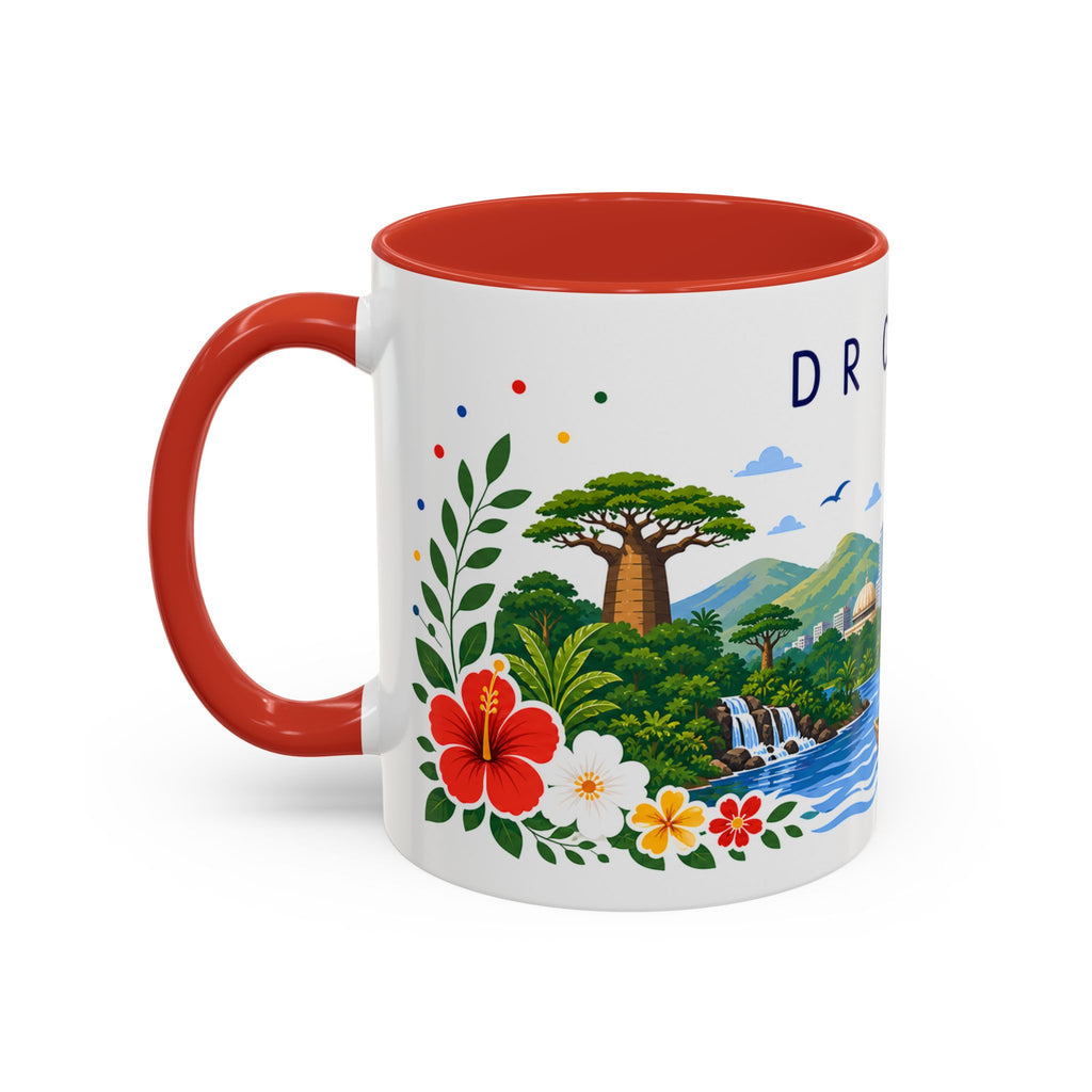 DR Congo Coffee Mug | Travel Souvenir Accent Mug | Place Gift Ceramic Cup 11oz 15oz