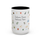 Indiana Dunes National Park Christmas Mug | Watercolor Travel Souvenir | Holiday Gift | Accent Ceramic Coffee Cup 11oz 15oz