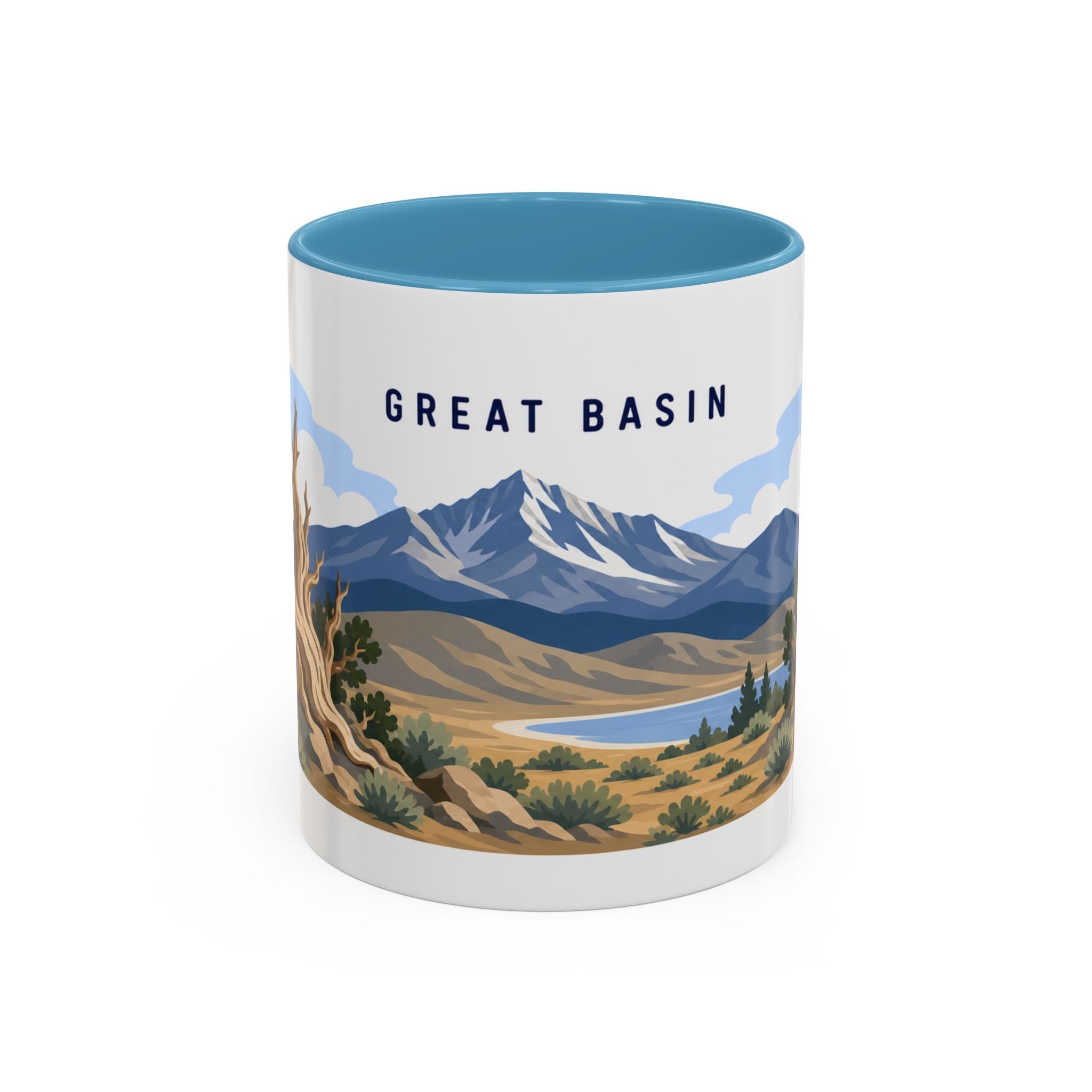 Great Basin National Park Coffee Mug | Solid Color Block Park Souvenir | 11oz 15oz Accent Mug
