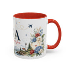 USA Home Country Mug | Moving Away Gift | Long Distance Friendship | 11 oz 15 oz Accent Mug