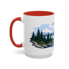 Isle Royale National Park Coffee Mug | Solid Color Block Park Souvenir | 11oz 15oz Accent Mug