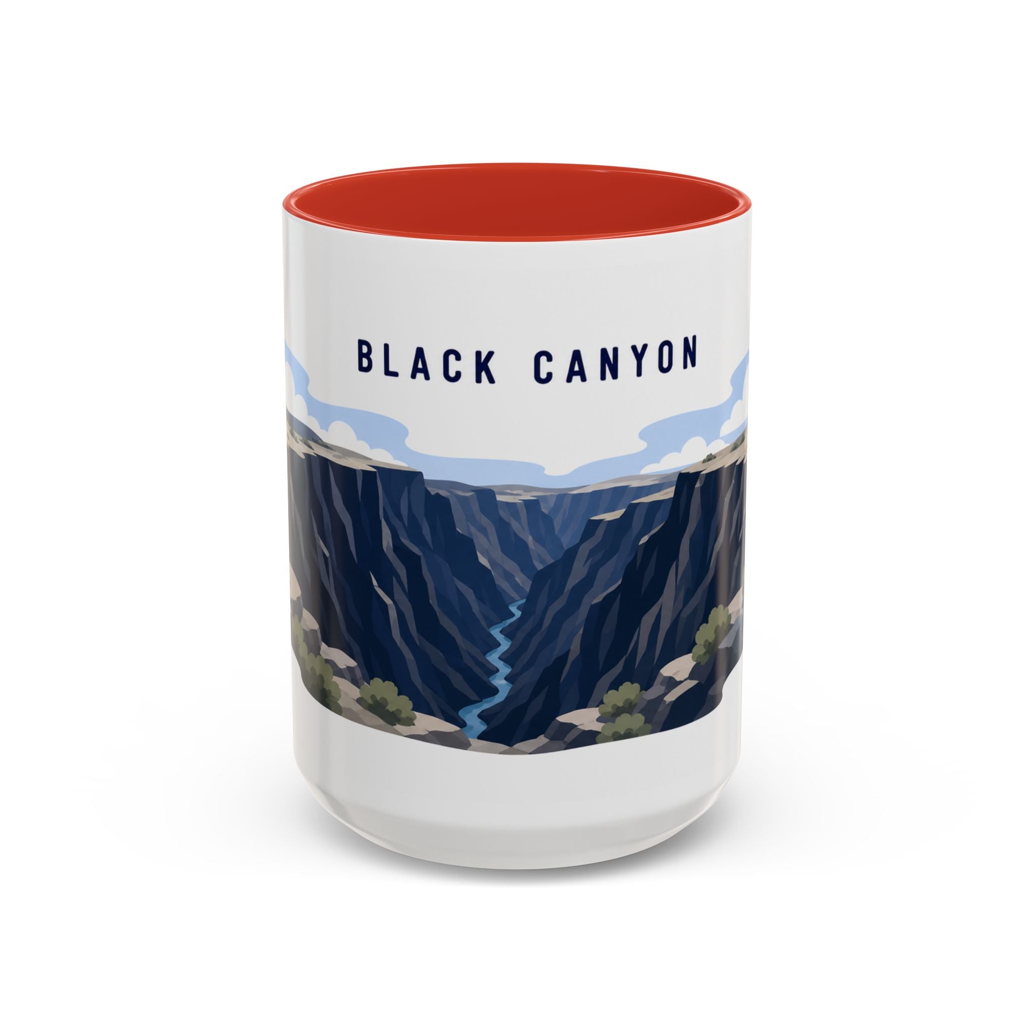 Black Canyon of the Gunnison National Park Coffee Mug | Solid Color Block Park Souvenir | 11oz 15oz Accent Mug