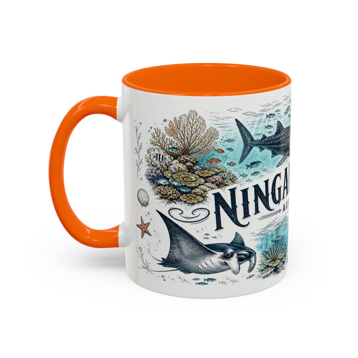 Ningaloo Reef Mug, Australia Travel Souvenir, Bucket List Gift, Accent Ceramic Coffee Mug 11oz 15oz
